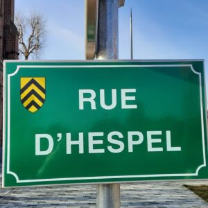 Plaque de rue sur poteau acier galvanisé